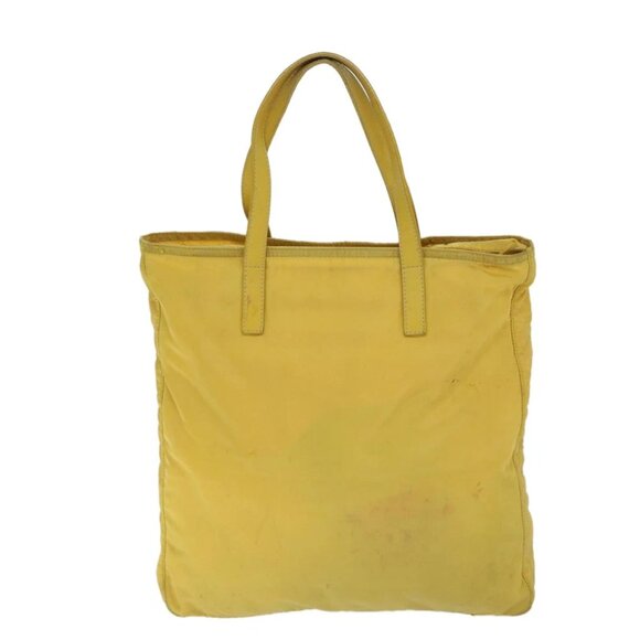 PRADA Tote Bag Nylon Yellow Auth 67978 - Picture 3 of 14
